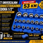 Set univerzalnih dvanaestougaonih gedora 1/2