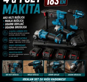 4 u 1 set Makita + 4 baterije
