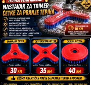 Četke za pranje tepiha - nastavci za trimer