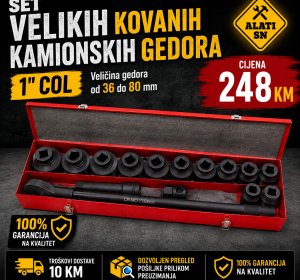 Set velikih kovanih kamionskih gedora 1" col