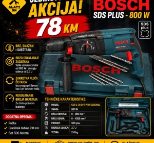 Čekić bušilica Bosch SDS plus - 800 W