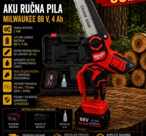 Aku ručna pila Milwaukee 88 V, 4 Ah