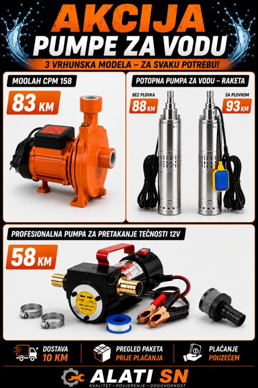 Pumpe za navodnjavanje i pretakanje